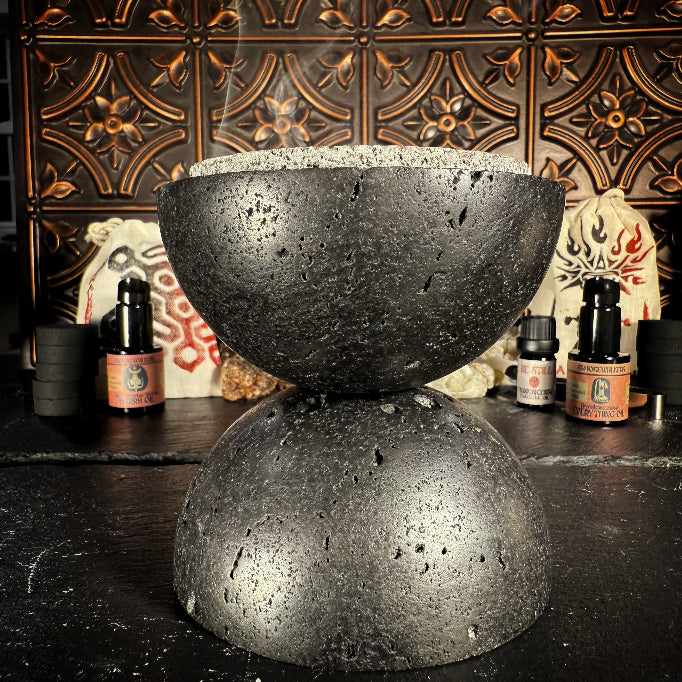 Nigredo Orb- Black Stone Burner Set